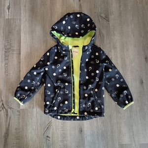 Cat & Jack Navy Space Raincoat with Green Accents